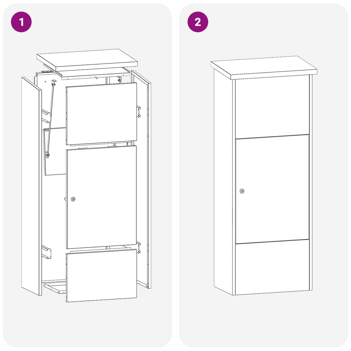 Boîte de dépôt de colis Norin – Acier inoxydable