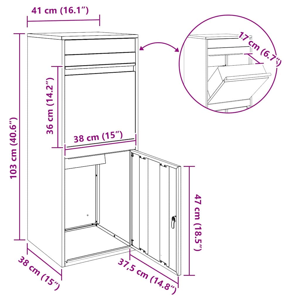 Boîte de dépôt de colis Arno – Acier galvanisé